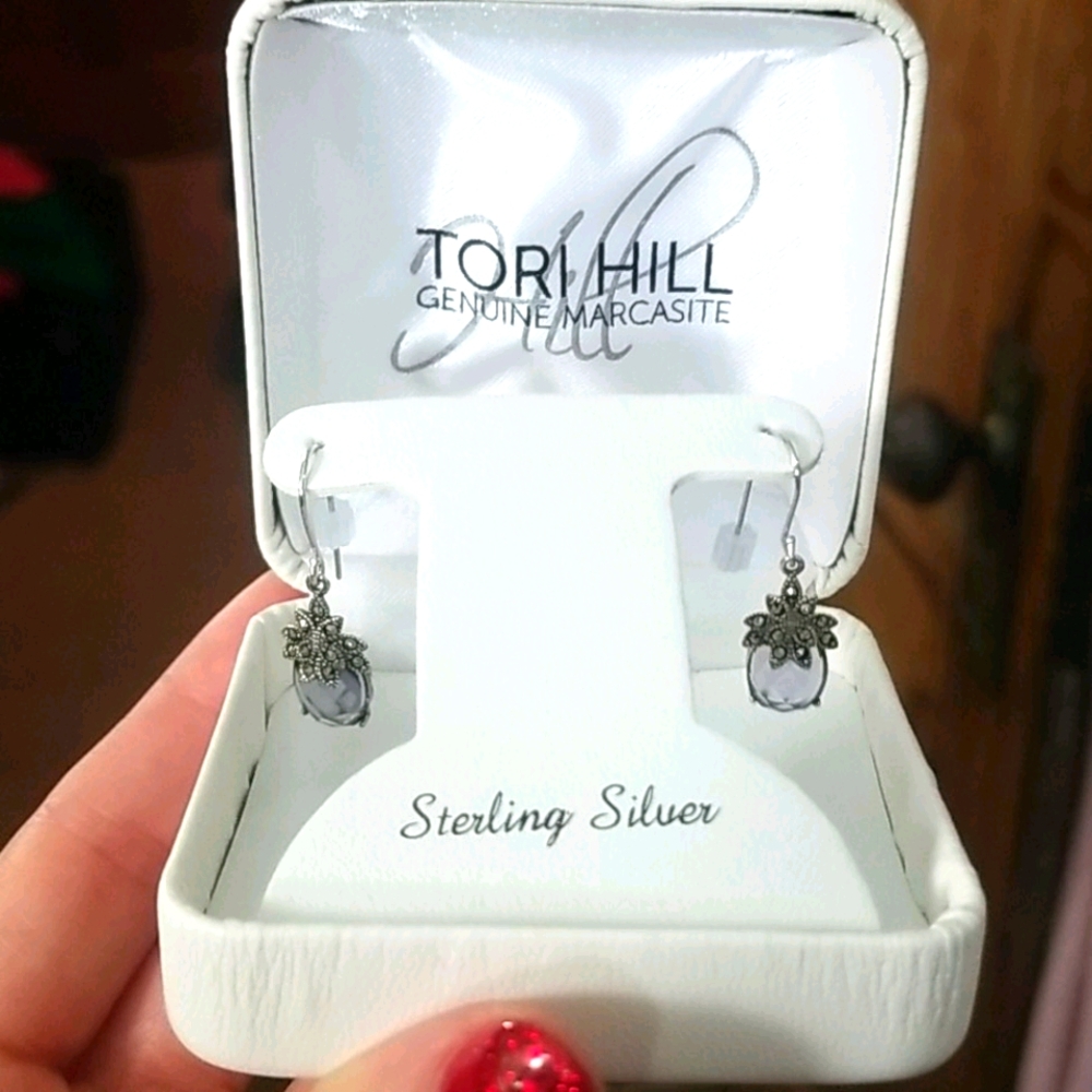 Sterling Silver and Marcasite Earrings NWT
